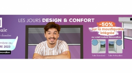 Les Jours Design et Confort Calibaie : - 50% sur la moustiquaire intégrée au volet roulant rénovation